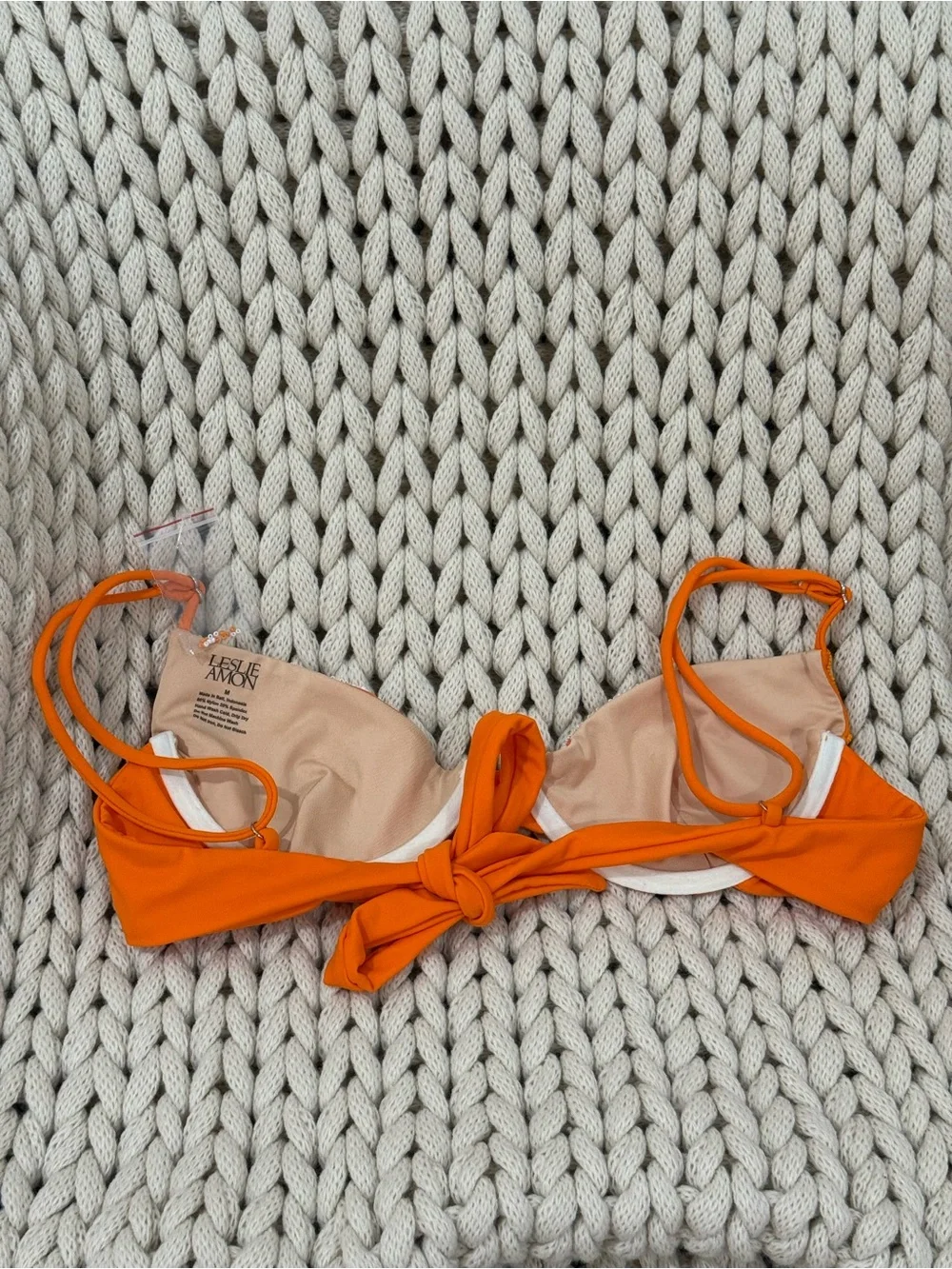 Leslie Amon Beaded Orange Slice Bikini Top